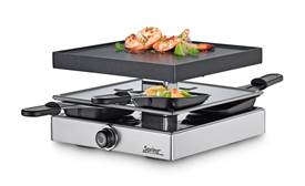 spring Raclette4 classic silber mit Alugrillplatte