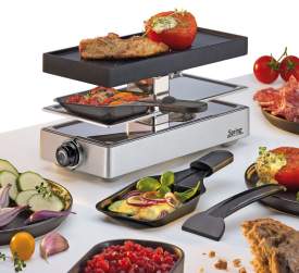 spring Raclette2 classic silber mit Alugrillplatte