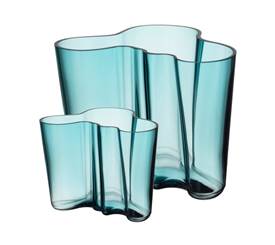 Aalto Vasen Set seeblau 160 und 95 mm