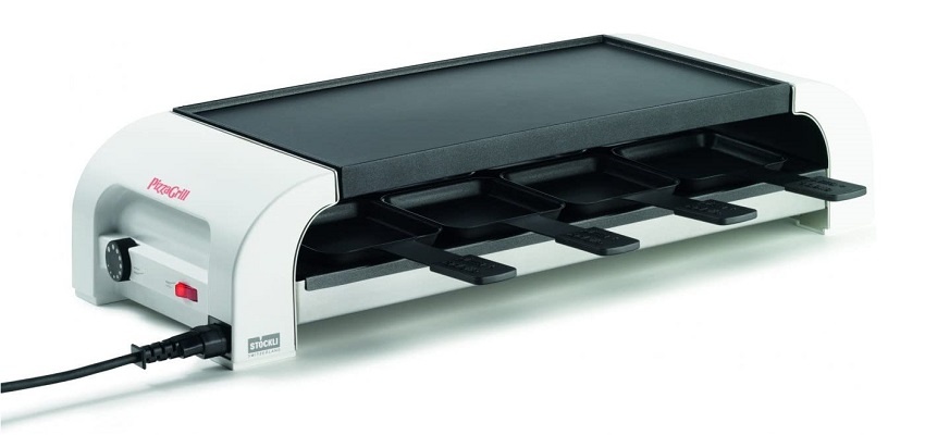 Raclette PizzaGrill for 8 mit Aluplatte 0028.72