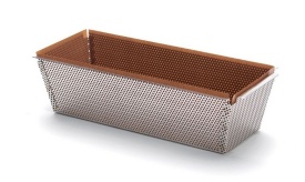Backform 2 tlg rechteckig perforiert mit Backfolie 26 cm