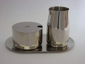 Set Milch und Zucker Edelstahl poliert