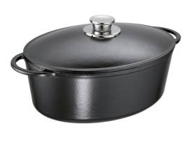 schulte-ufer Bräter Rustika oval schwarz 34 cm 7 ltr