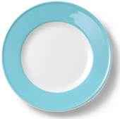 Teller flach 21 cm Fahne HELLBLAU