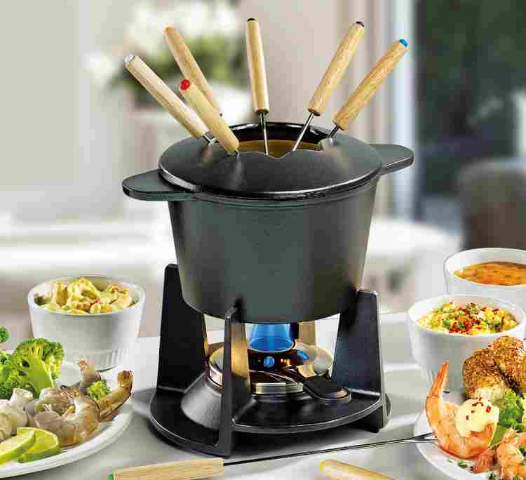 spring Fondue Garnitur Grenoble schwarz-matt Bild 5