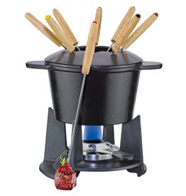 Fondue Garnitur Grenoble schwarz-matt