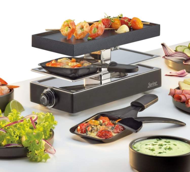 spring Raclette2 classic schwarz mit Alugrillplatte Bild 2
