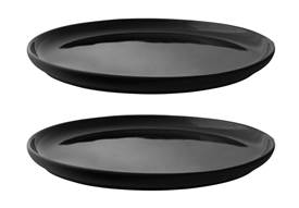 stelton Teller Theo schwarz 22 cm 2 Stück
