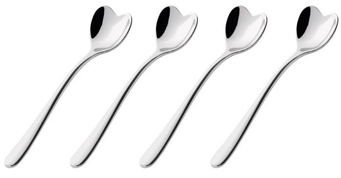 alessi Set bestehend aus vier Kaffeelöffeln AMMI08SE