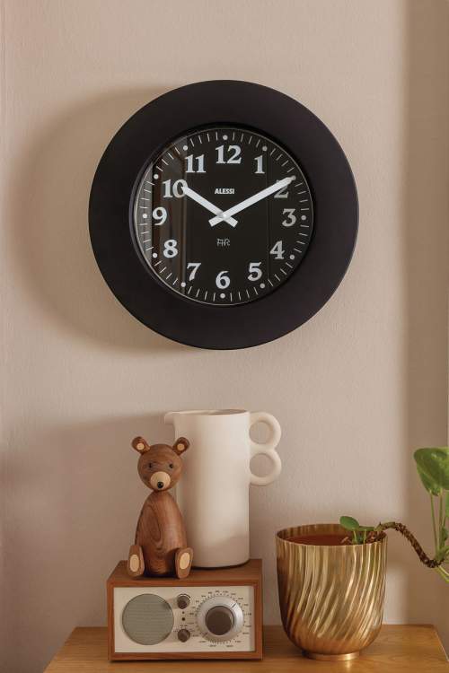 alessi Wanduhr Momento schwarz 11 BB Bild 2