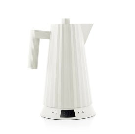 alessi Plisse elektrischer Wasserkocher mit Temperaturregelung weiss MDL21 W